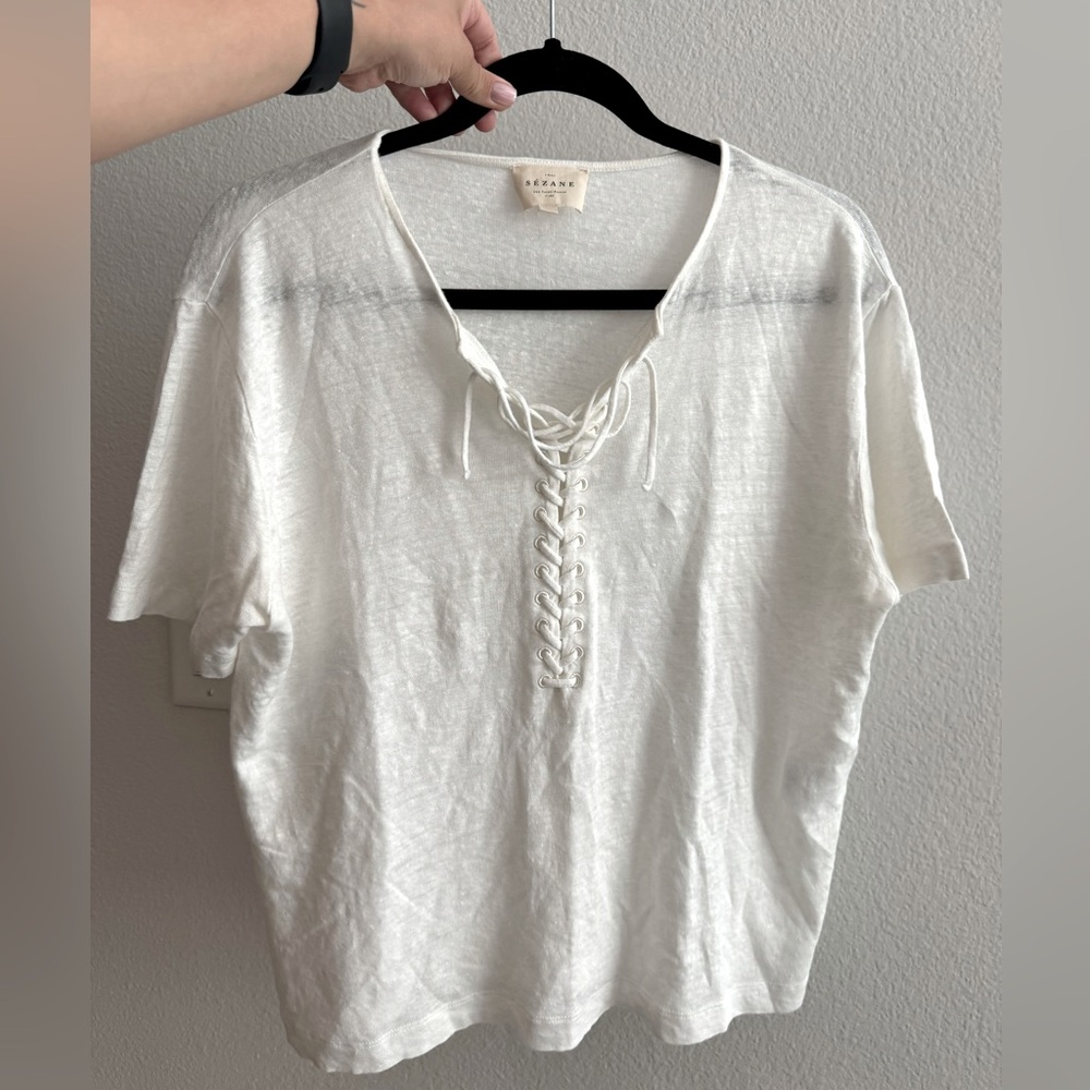 Sezane t shirt Richie in white
